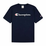 Tricou cu Mânecă Scurtă Bărbați Champion Champion Crewneck Bleumarin