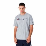 Tricou cu Mânecă Scurtă Bărbați Champion Crewneck Gri deschis