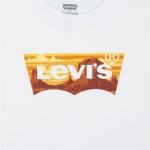 Tricou cu Mânecă Scurtă pentru Copii Levi's Lvb Golden Glow Batwing Alb
