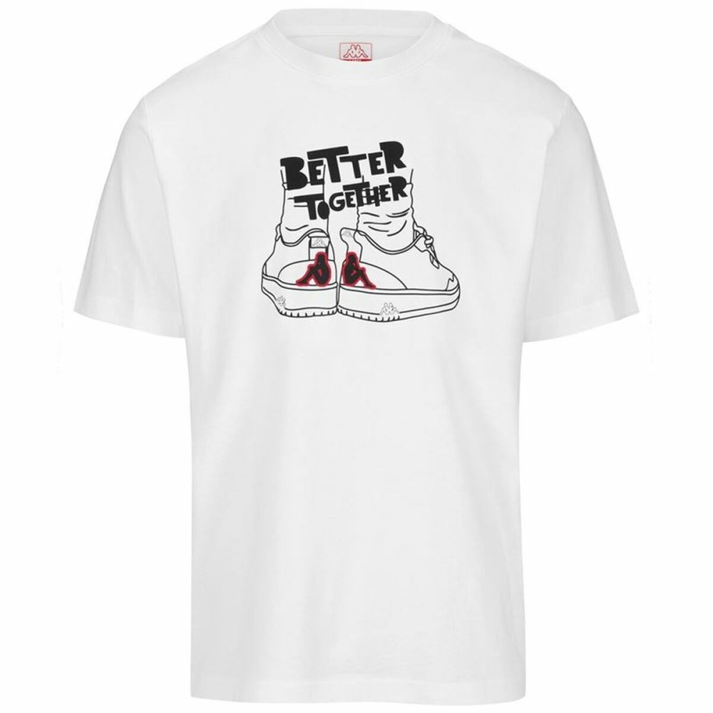 Tricou cu Mânecă Scurtă Bărbați Kappa Glabu Tbar Alb