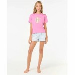 Tricou cu Mânecă Scurtă pentru Copii Rip Curl Island Surf Crop Roz