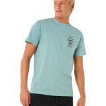 Tricou cu Mânecă Scurtă Bărbați Rip Curl Search Icon Tee Albastru