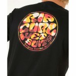 Tricou cu Mânecă Scurtă Bărbați Rip Curl Passage Tee Negru
