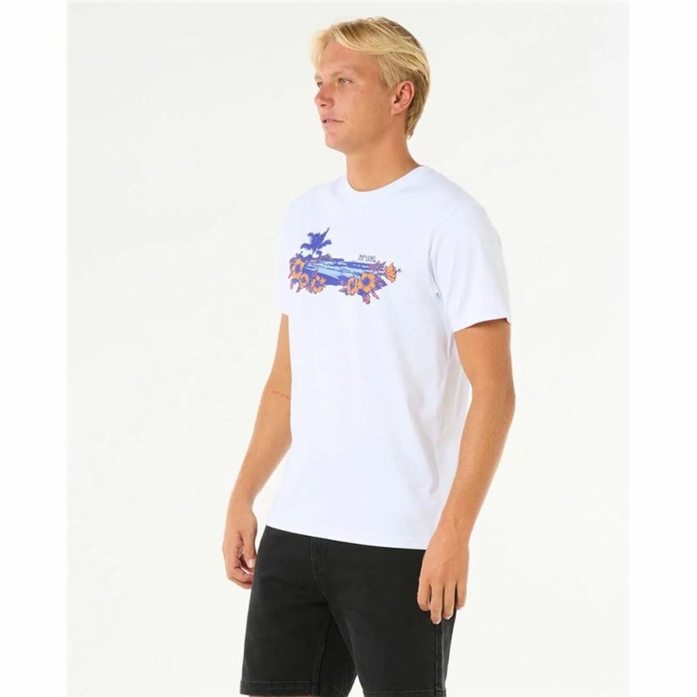 Tricou cu Mânecă Scurtă Bărbați Rip Curl Surf Paradise Alb