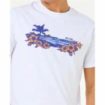 Tricou cu Mânecă Scurtă Bărbați Rip Curl Surf Paradise Alb