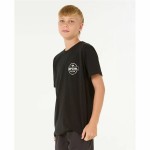 Tricou cu Mânecă Scurtă pentru Copii Rip Curl Staple Negru
