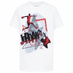 Tricou cu Mânecă Scurtă pentru Copii Jordan Jordan 3Peat Ss Alb