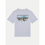 Tricou cu Mânecă Scurtă pentru Copii Jack & Jones Jorboston Photo w Neck Indigo