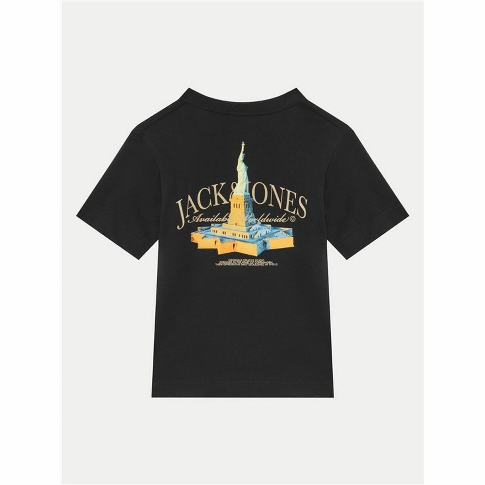 Tricou cu Mânecă Scurtă pentru Copii Jack & Jones Jorboston Photo w Neck Negru