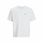 Tricou cu Mânecă Scurtă Bărbați Jack & Jones Jorvarenna Painted Alb