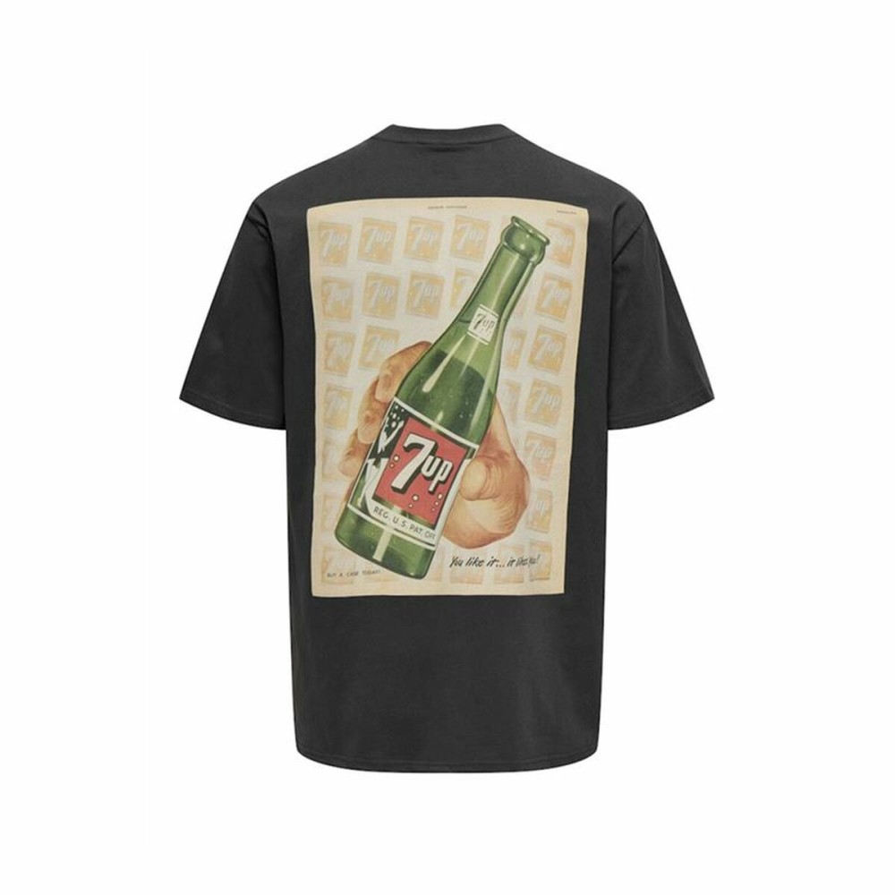 Tricou cu Mânecă Scurtă Bărbați Only & Sons Ons7Up Rlx Ss Negru