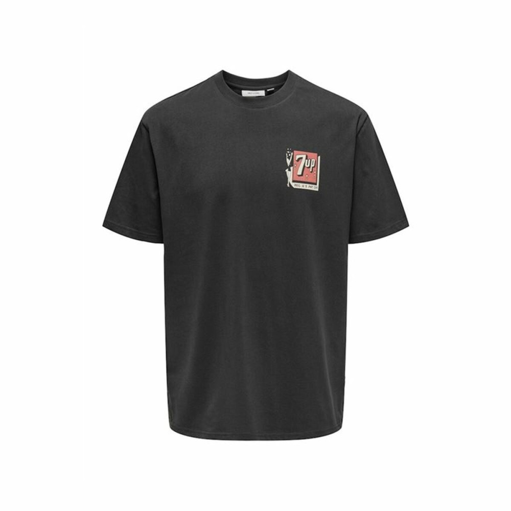 Tricou cu Mânecă Scurtă Bărbați Only & Sons Ons7Up Rlx Ss Negru
