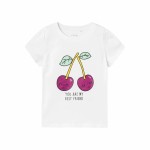 Tricou cu Mânecă Scurtă pentru Copii Name It Nmfvibeke Capsl Alb