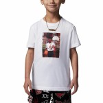 Tricou cu Mânecă Scurtă Copii Jordan Jdb Mj Brand Photo Ss Crew Alb