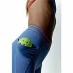 Colanți Sport de Damă Black Limba Eraflex Albastru Indigo