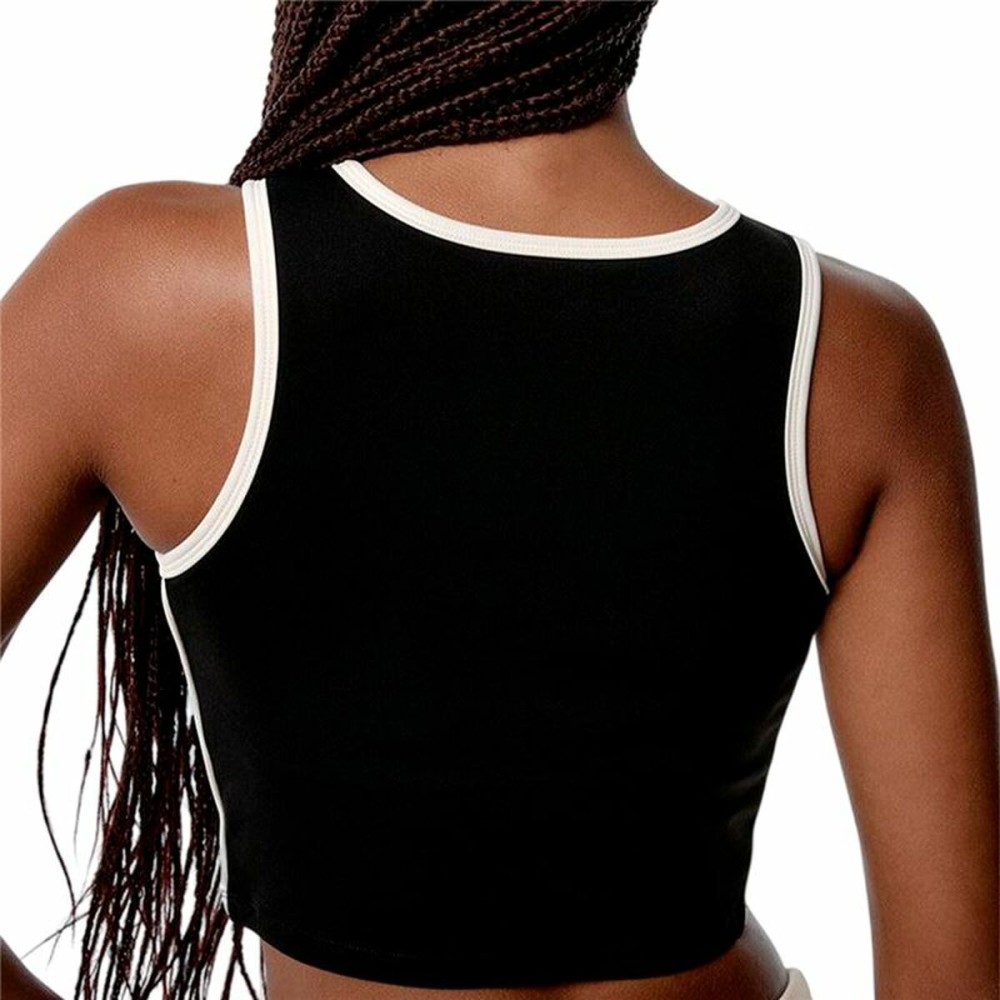 Top Sport de Damă Black Limba Streamline Negru Fitness