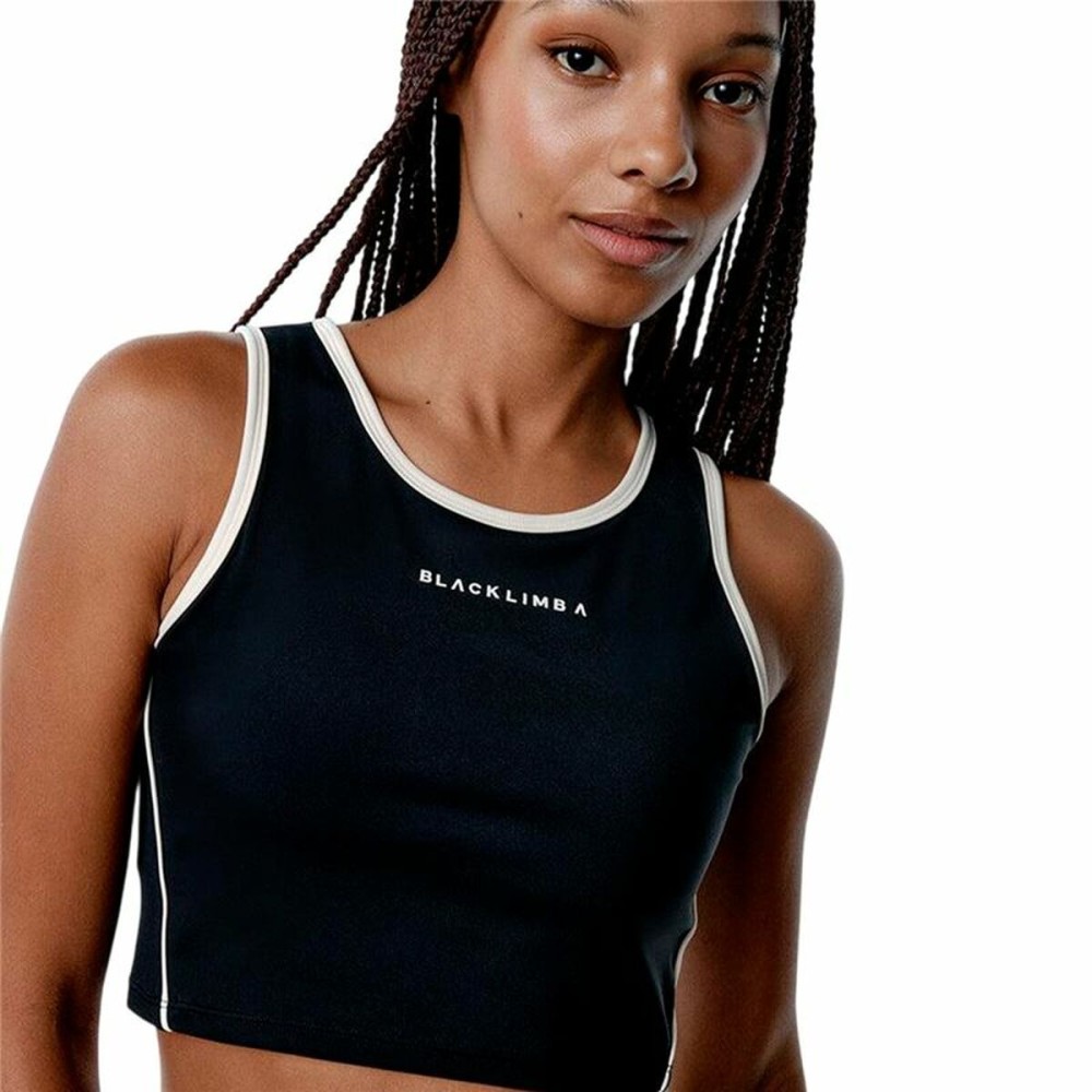 Top Sport de Damă Black Limba Streamline Negru Fitness