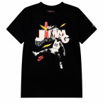 Tricou cu Mânecă Scurtă pentru Copii Jordan Mj Jamming Ss Negru