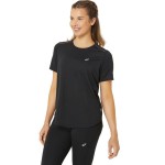 Tricou cu Mânecă Scurtă Femei Asics Road Negru