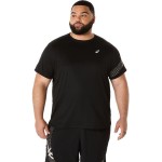 Tricou cu Mânecă Scurtă Bărbați Asics Icon Negru