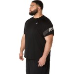 Tricou cu Mânecă Scurtă Bărbați Asics Icon Negru