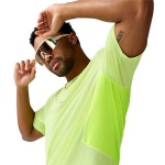 Tricou cu Mânecă Scurtă Bărbați Brooks High Point Sleeve 2.0 Galben