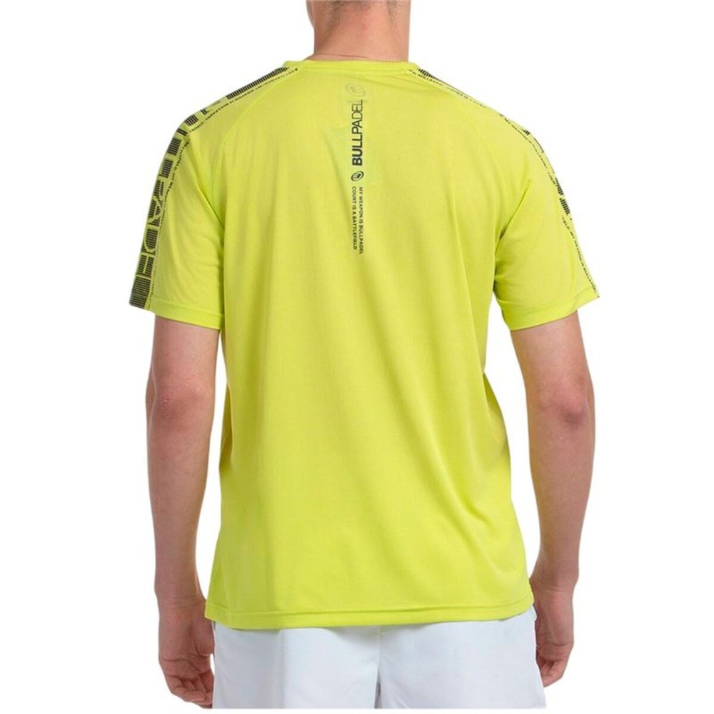 Tricou cu Mânecă Scurtă Bărbați Bullpadel Badan Galben Padel