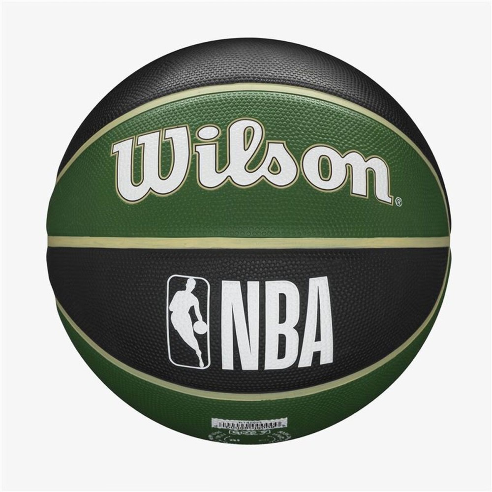 Minge de Baschet Wilson NBA Team Tribute Milwakee 7 Verde Cauciuc (Mărimea 7)