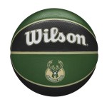 Minge de Baschet Wilson NBA Team Tribute Milwakee 7 Verde Cauciuc (Mărimea 7)