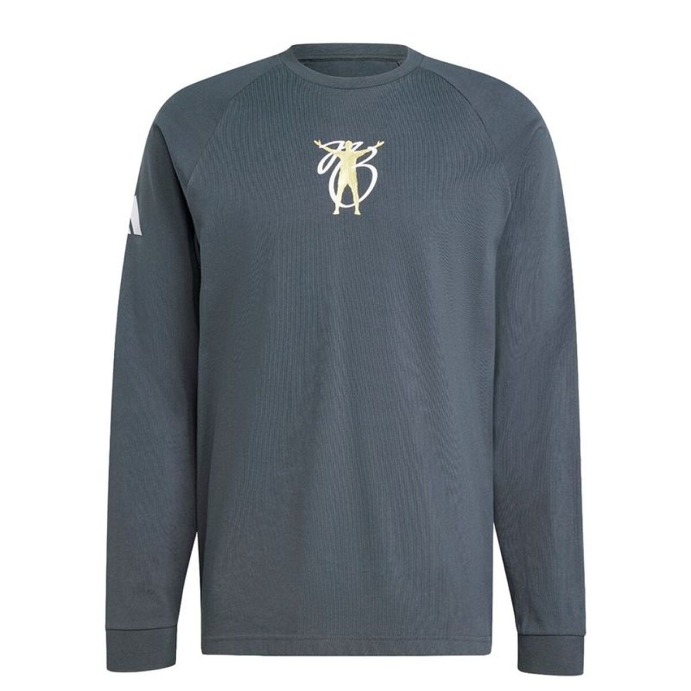 Tricou cu Mânecă Lungă Bărbați Adidas JM9351 Gri închis (XS)