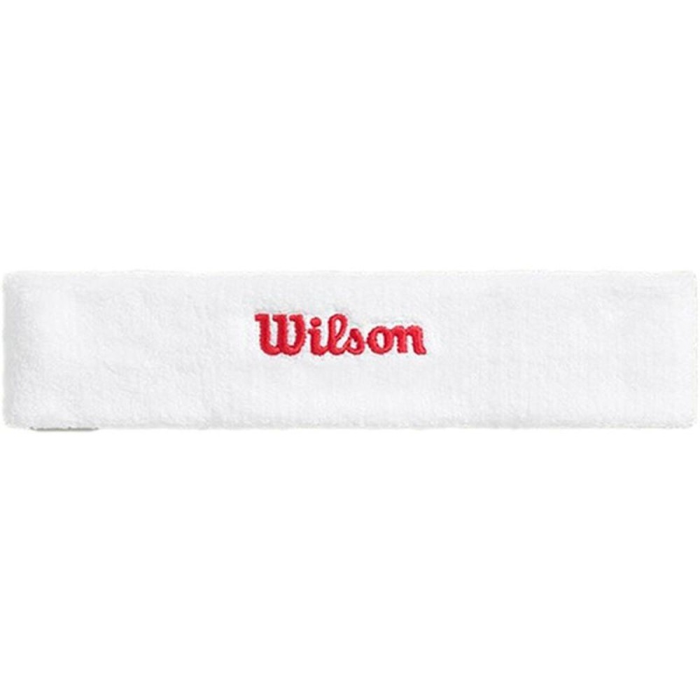 Bandă Sport pentru Cap Wilson Terry Logo Headband Alb Mărime unică