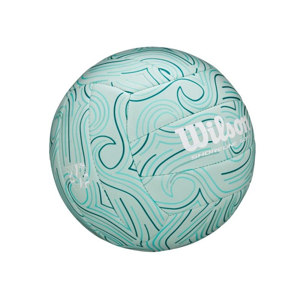 Minge de Volei Plajă Wilson Shoreline Soft Gen Green Vb Bl Albastru