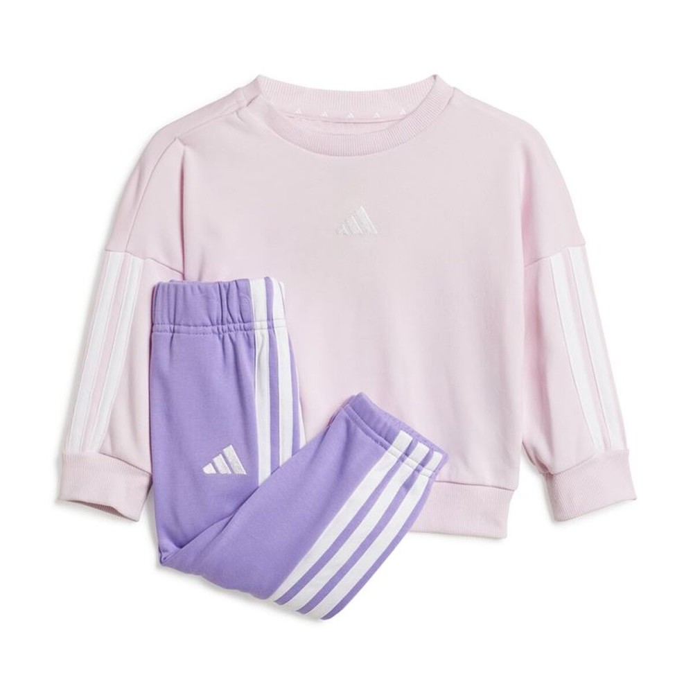 Set Sport pentru Bebeluși Adidas 3 Bandas French Terry Jogger Roz