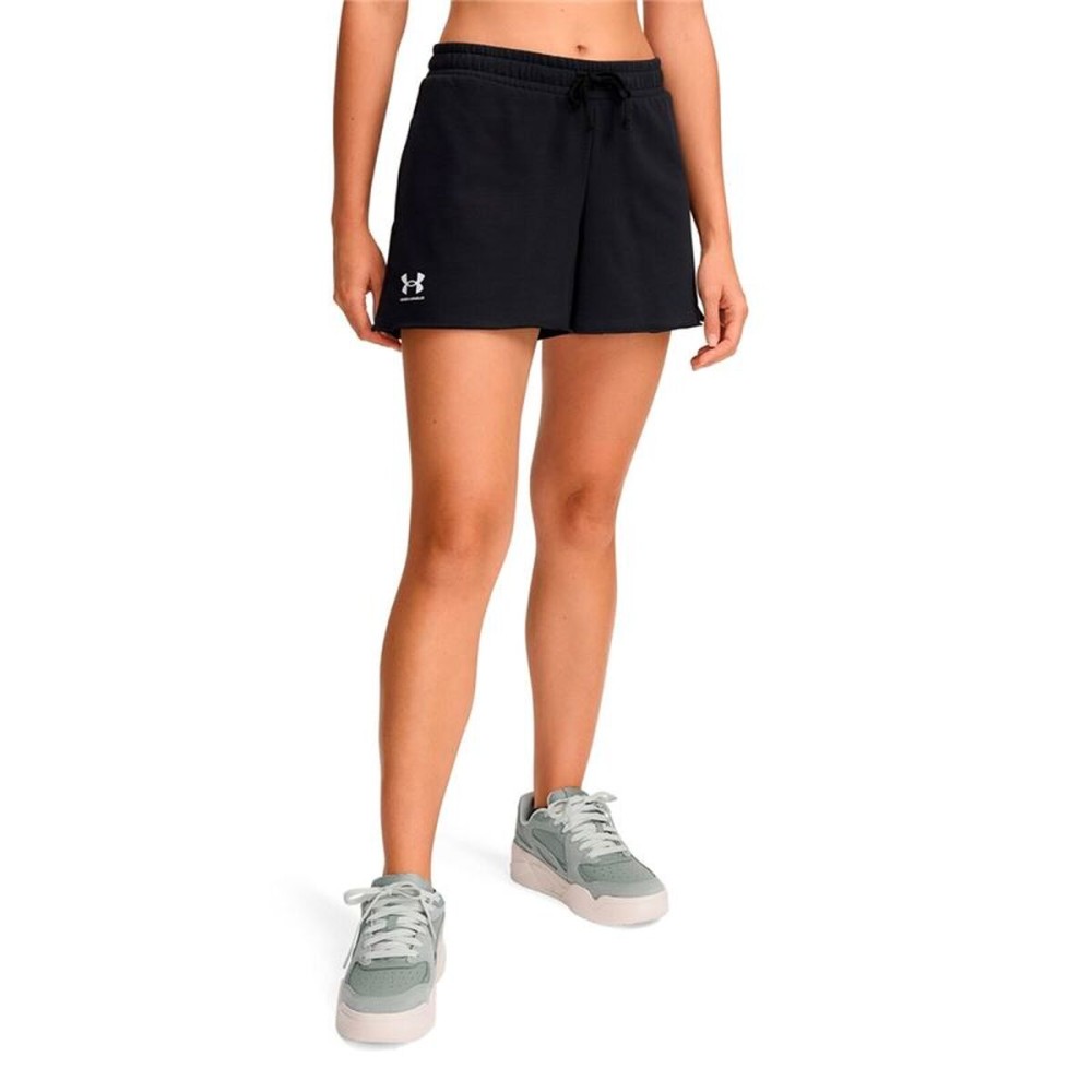 Pantaloni Scurți Sport pentru Damă Under Armour Rival Terry Short Negru