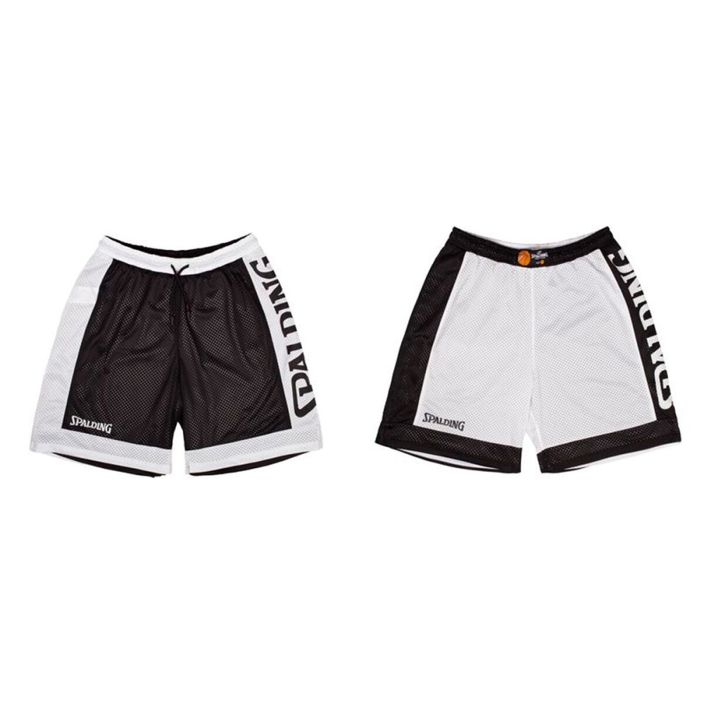 Pantaloni Scurți de Baschet pentru Bărbați Spalding Alb Negru Reversibil/ă