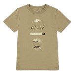 Tricou cu Mânecă Scurtă pentru Copii Nike Brandmark Stack Bej