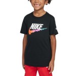 Tricou cu Mânecă Scurtă pentru Copii Nike Brandmark Swoosh Negru