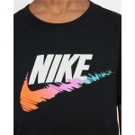 Tricou cu Mânecă Scurtă pentru Copii Nike Brandmark Swoosh Negru
