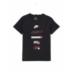 Tricou cu Mânecă Scurtă pentru Copii Nike Brandmark Stack Negru