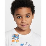 Tricou cu Mânecă Scurtă pentru Copii Nike Nkb Music Boxy Pals Ss Tee Alb