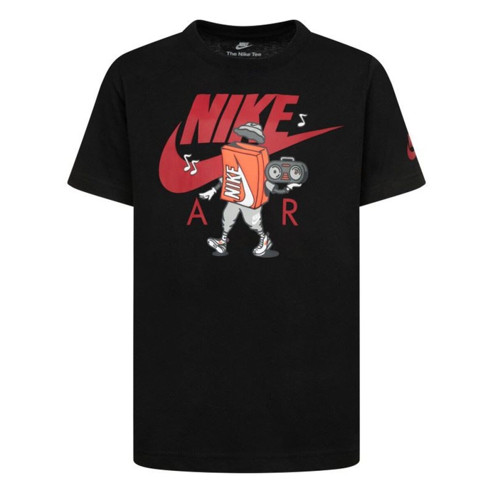 Tricou cu Mânecă Scurtă pentru Copii Nike Air Boxy Negru