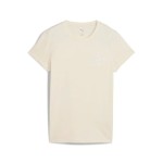 Tricou cu Mânecă Scurtă Femei Puma Essentials Script Bej