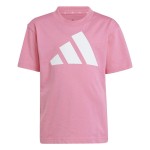 Tricou cu Mânecă Scurtă pentru Copii Adidas Essentials Big Logo Alb Roz