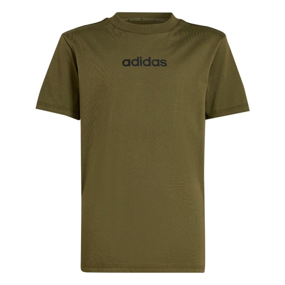 Tricou cu Mânecă Scurtă pentru Copii Adidas Lin 160 Negru Kaki