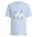 Tricou cu Mânecă Scurtă pentru Copii Adidas Lk Ice Albastru Albastru celest