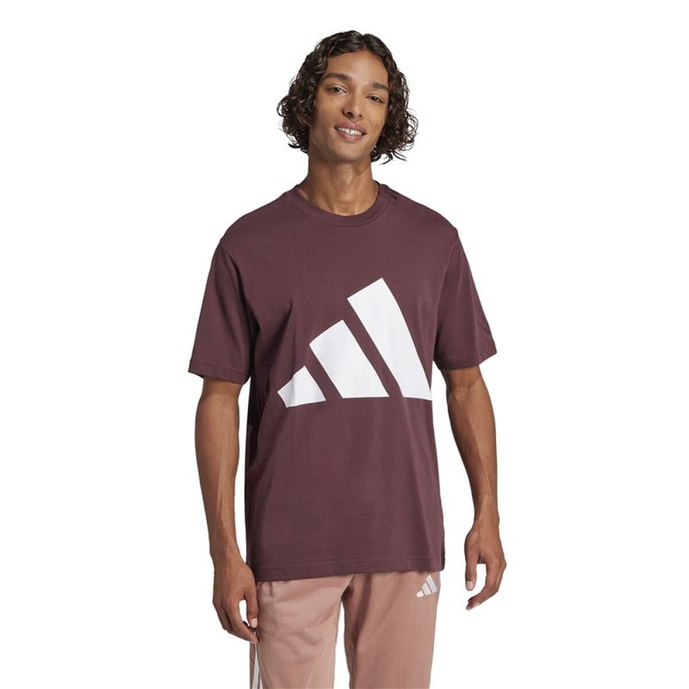 Tricou cu Mânecă Scurtă Bărbați Adidas Big Logo Sj Castaniu
