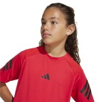 Tricou cu Mânecă Scurtă pentru Copii Adidas All Sports Negru Roșu