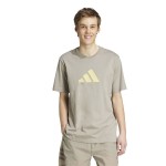 Tricou cu Mânecă Scurtă Bărbați Adidas Future Icons 3stripes Bej Maro Deschis