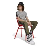 Tricou cu Mânecă Scurtă pentru Copii Adidas 3stripes Negru Gri deschis