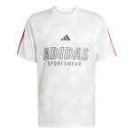 Tricou cu Mânecă Scurtă Bărbați Adidas Tiro Np Alb